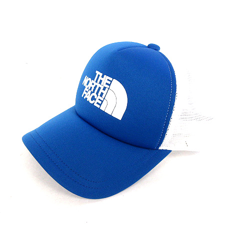 ザノースフェイス THE NORTH FACE キッズ ロゴ メッシュ キャップ 帽子 青 白 NNJ01407 u203bET 181003