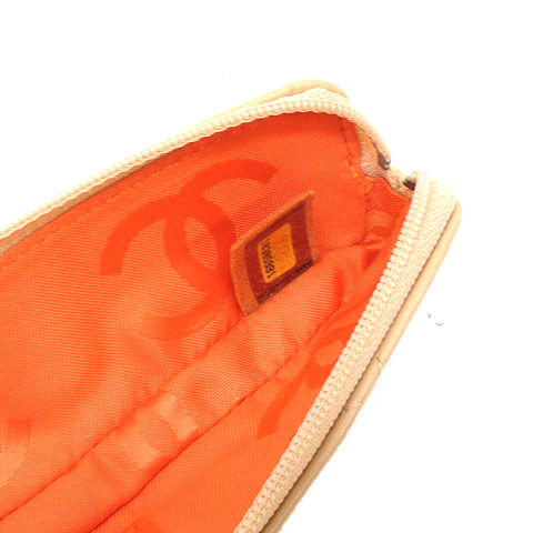 シャネル CHANEL カンボンライン ペンケース レザー キルティング ココ