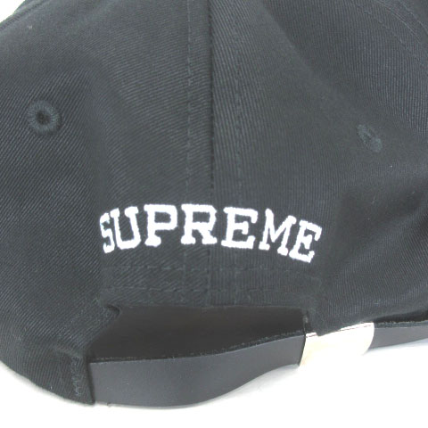 SUPREME 黒キャップ S刺繍 期間限定ポイント5倍キャンペーン中!!] 新品 シュプリーム