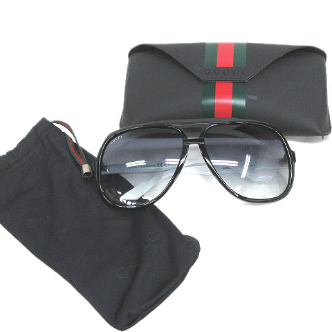 Gucci サングラス 黒 グラデーションレンズ GUCCI グッチ グラデーション サングラス ブラック アイウェア