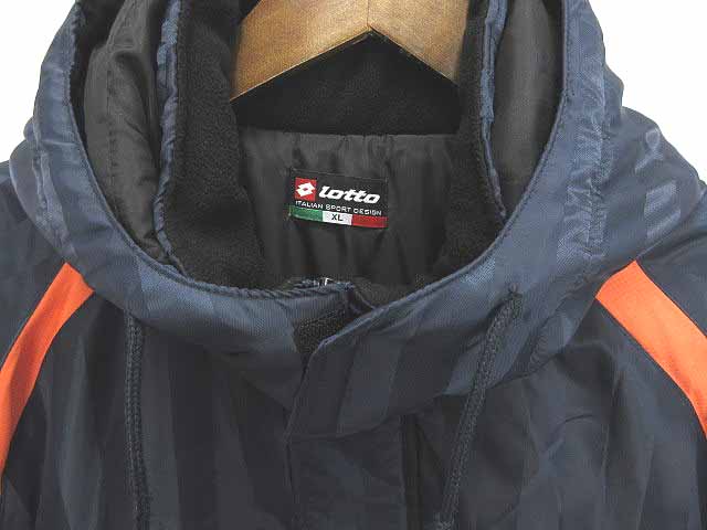 ロット lotto ベンチ コート ストライプ ネイビー系 紺系 XL 180223E