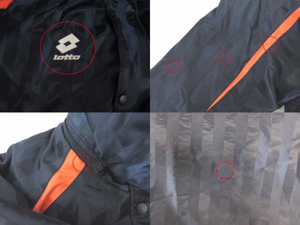 ロット lotto ベンチ コート ストライプ ネイビー系 紺系 XL 180223E