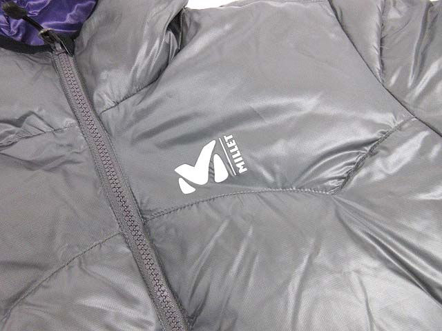 新品タグ付き MILLET ダウンジャケット ホワイトグースダウン グレー MILLET グースファー レディースダウン 出品ㅡS 工場 19388 MILLET