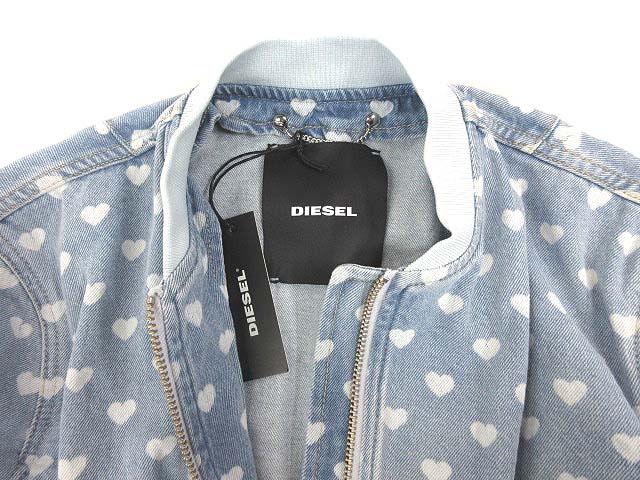 ディーゼル DIESEL ブルゾン デニム ハート柄 ブルー M 180304 