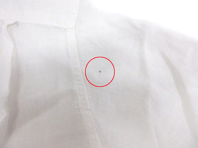 無印良品 良品計画 シャツ 半袖 リネン 白 M i メンズ 016 ベクトルパーク