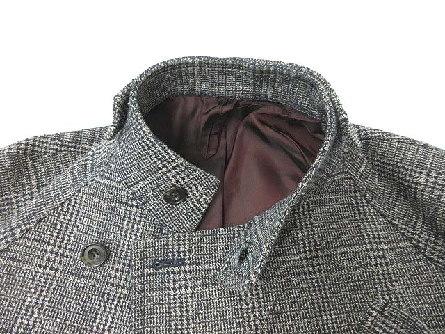 エドウィナホール Edwina Horl コート スタンドカラー チェック柄 S 