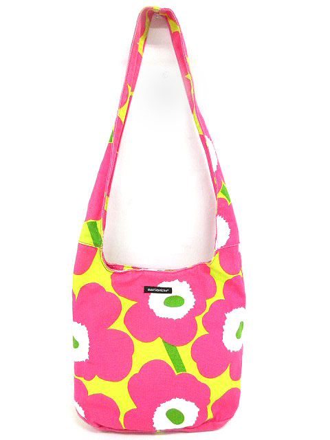 マリメッコ marimekko ショルダーバッグ 花柄 ピンク系 181227E 