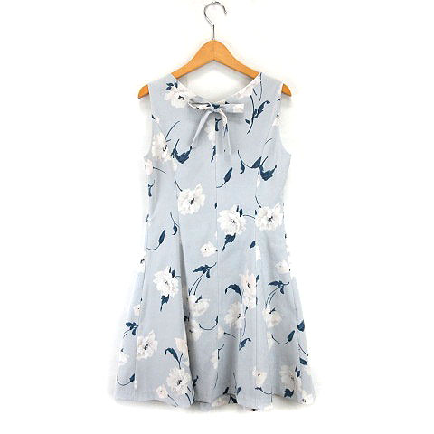 ビーラディエンス Be Radiance ワンピース ノースリーブ 花柄 ライトブルー系 o レディース 016 ベクトルパーク