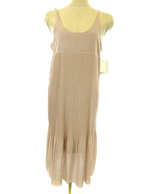 未使用品 ミリオンカラッツ Million Carats ワンピース ノースリーブ シフォン 膝丈 プリーツ F ピンク レディース 016 ベクトルパーク