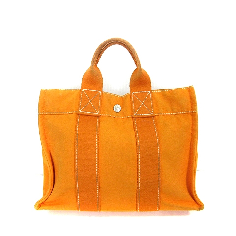 美品】Hermès エルメス コキアージュ 保た PM トートバッグ オレンジ 