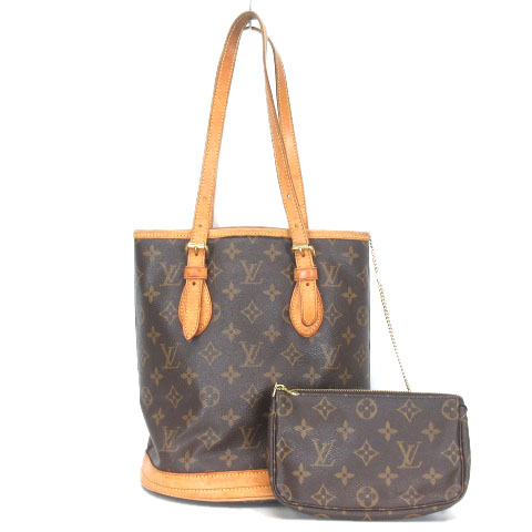 ルイヴィトン LOUIS VUITTON モノグラム プチバケット M42238 バケツ 