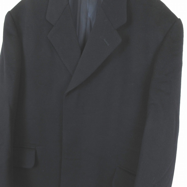 ダンヒル dunhill チェスター コート 比翼 ロング丈 黒 IBS6 530-2 