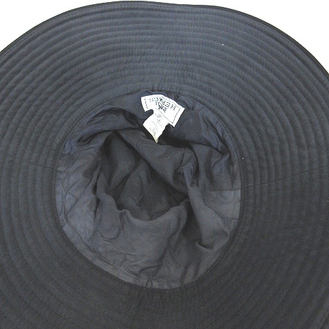 エルメス HERMES ハット つば広 帽子 黒 IBS6 ☆AA★ エルメス HERMES ハット つば広 帽子 黒 IBS6 ☆AA☆ レディース 016