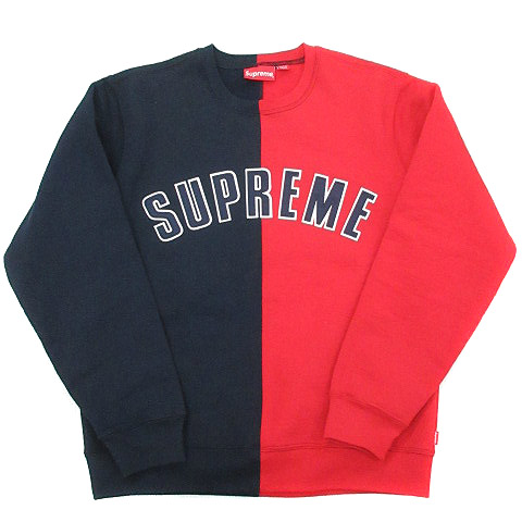 シュプリーム SUPREME 18AW SPLIT CREWNECK SWEAT SHIRT スウェット 