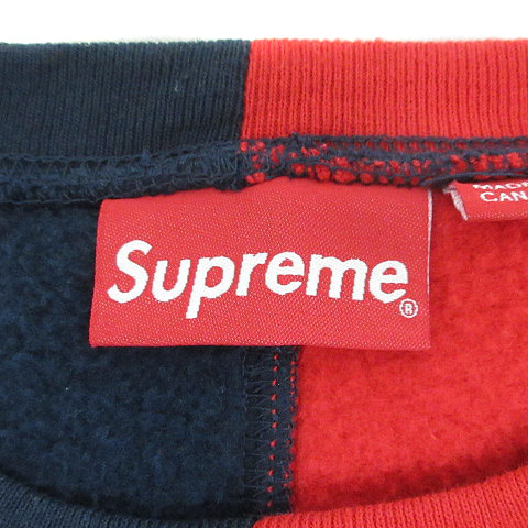 シュプリーム SUPREME 18AW SPLIT CREWNECK SWEAT SHIRT スウェット 