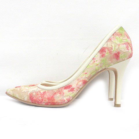 ダイアナ Diana パンプス 花柄 チュールレース アイボリー系 22 5cm 靴 e レディース 016 ベクトルパーク
