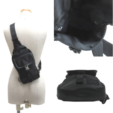 ポーター　サックスバー　ストーム　ワンショルダーバッグ　ボディバッグ　黒　美品 ポーター PORTER × SAC'S BAR サックスバー 別注 STORM ストーム