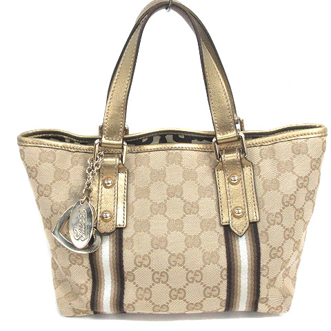 グッチ GUCCI 139261 ミニ トートバッグ ハンド GGキャンバス レザー  