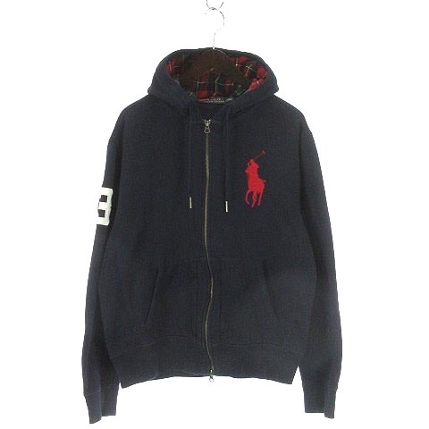 ポロ ラルフローレン POLO RALPH LAUREN ビッグポニー パーカー スウェット 長袖 ジップアップ 裏起毛 ネイビー 紺 M  191223E メンズ 016-901912200016 | ベクトルパーク ラルフローレン　パーカー　ビックポニー　最終値下げ
