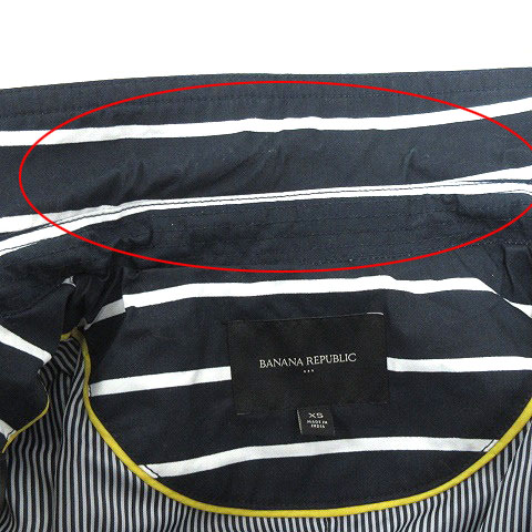 BANANA REPUBLIC ネイビー ボーダー トレンチ XS BANANA REPUBLIC ネイビー ボーダー トレンチ XS