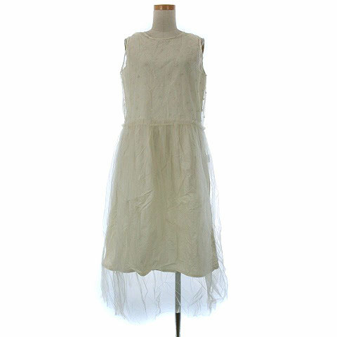 ハウピア Haupia セット ノースリーブ ワンピース チュール 38 オフホワイト e Vgp レディース 016 ベクトルパーク