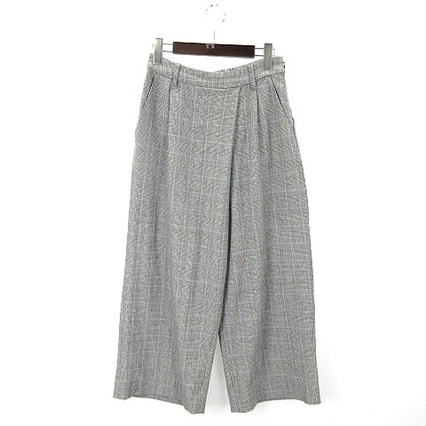 ロペピクニック Rope Picnic グレンチェック パンツ タック ワイド 36 グレー 1012o Ibs77 レディース 016 ベクトルパーク