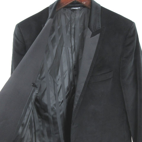 【tomorrowland】テーラードジャケット (48)黒 無地 シンプル 送料無料ジャケット メンズ テーラードジャケット