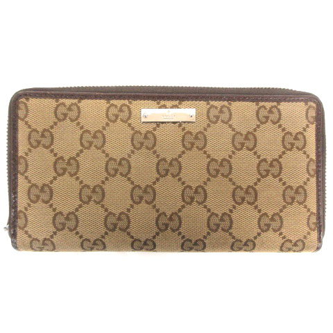グッチ Gucci Ggキャンバス ラウンドファスナー 長財布 ウォレット ベージュ メンズ レディース 016 ベクトルパーク