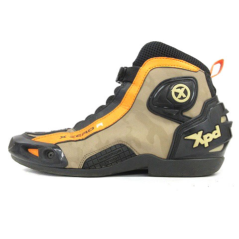 xpdブーツx-zeroライディングシューズ黒×黄色