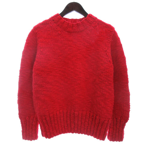 アンドゥムルメステール Ann Demeulemeester ウール ニット セーター 長袖 Xs 赤 レッド メンズ レディース 016 ベクトルパーク