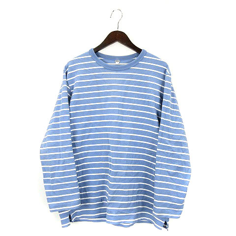 ユニクロ Uniqlo ボーダー Tシャツ カットソー 長袖 ブルー Xl 1218ee Oim メンズ 016 ベクトルパーク
