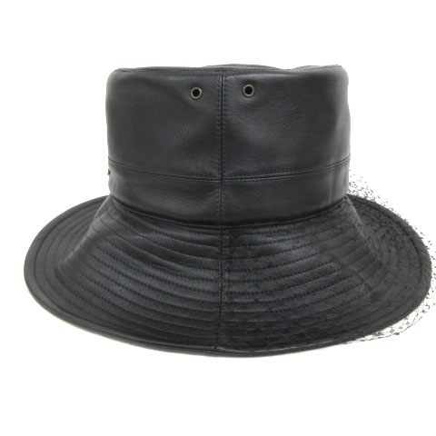 Dior バケットハット 黒 レザー