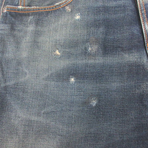 ヌーディージーンズ Nudie Jeans Steady Eddie デニム パンツ ジーンズ ダメージ セルビッチ W36 L32 インディゴ メンズ 016 ベクトルパーク
