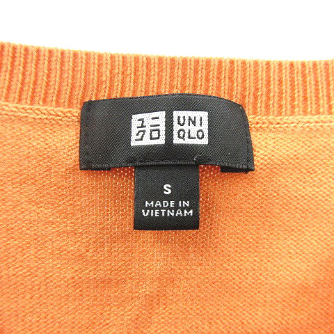 ユニクロ Uniqlo ss コットン 長袖 ニット セーター オレンジ S 2105e Oim メンズ 016 ベクトルパーク