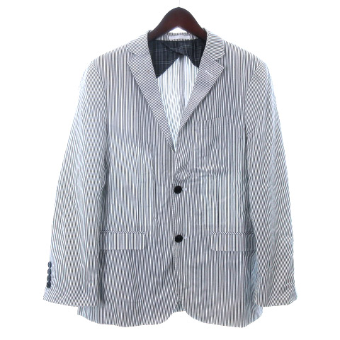 バーバリーブラックレーベル Burberry Black Label 15ss ストライプ ジャケット テーラード シングル 2b S ブラック ホワイト 2108o メンズ 016 ベクトルパーク