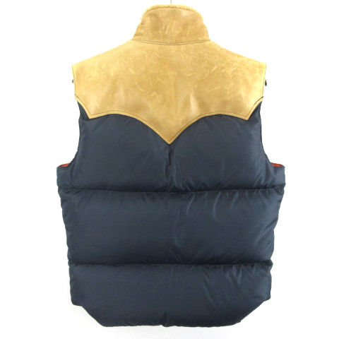 ロッキー マウンテン フェザーベッド Rocky Mountain Featherbed Warehouse ヨーク ダウン ベスト 450 502 72 切替 レザー ネイビー 40 メンズ 016 ベクトルパーク