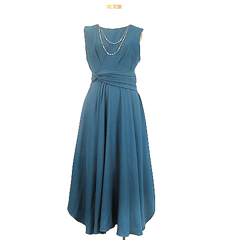 Noir ノワール ドリードール ウエストツイスト セミロング丈 ワンピース ドレス ノースリーブ 1 ダークグリーン ee レディース 016 ベクトルパーク