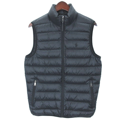 ポロ ラルフローレン Polo Ralph Lauren ダウンベスト ジップアップ Xs 黒 ブラック アウター メンズ 016 ベクトルパーク