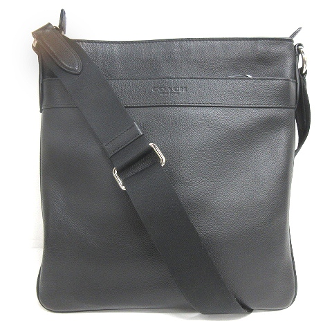 コーチ COACH F54780 レザー ショルダーバッグ 鞄 ブラック 210302O 