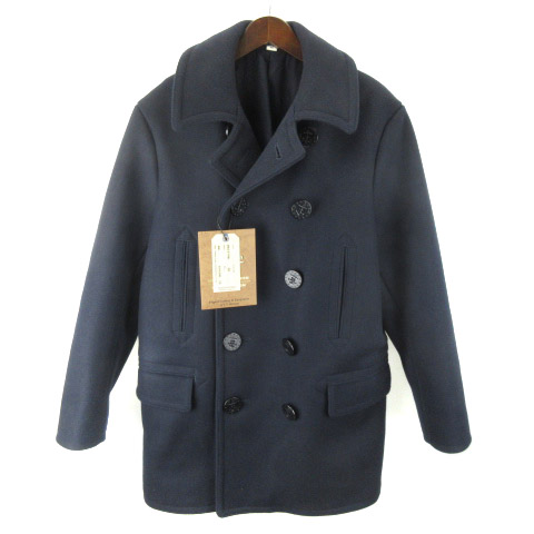 未使用品 バズリクソンズ Buzz Rickson S Br ロングモデル Pコート ピーコート Pea Coat Long Model ウール ネイビー 40 メンズ 016 ベクトルパーク