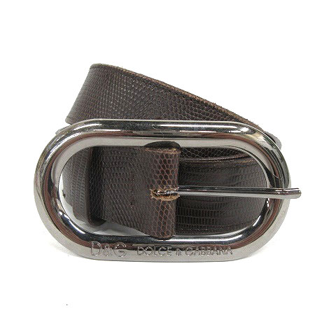 ディー ジー ドルガバ ドルチェ ガッバーナ D G ベルト 型押し 95 ブラウン e メンズ 016 ベクトルパーク