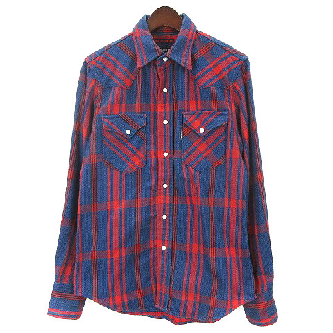 ブルーブルー Blue Blue チェック シャツ 長袖 630 1 ネイビー レッド e メンズ 016 ベクトルパーク