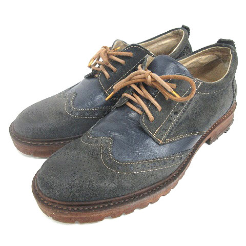 エポカ ウォモ Epoca Uomo ウイングチップ シューズ スエード レースアップ 42 ネイビー e 靴 メンズ 016 ベクトルパーク
