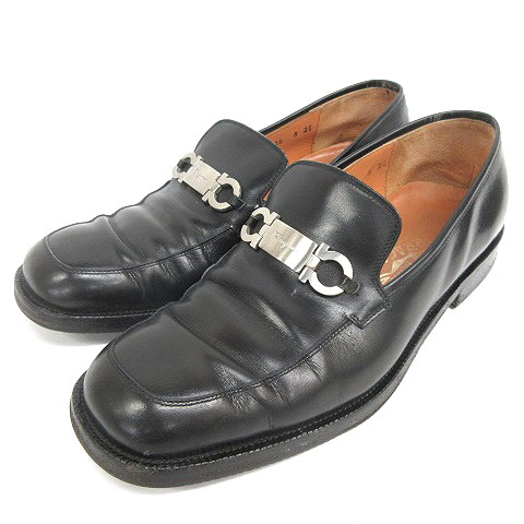 サルヴァトーレフェラガモ Salvatore Ferragamo ガンチーニ ビジネスシューズ レザー 8 ブラック e 靴 メンズ 016 ベクトルパーク