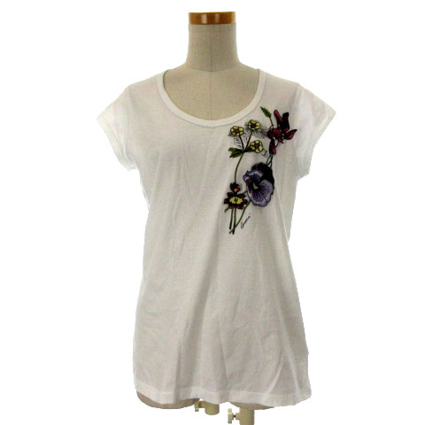 グッチ Gucci Tシャツ カットソー 半袖 刺繍 花柄 プルオーバー M 白 ホワイト レディース 016 ベクトルパーク
