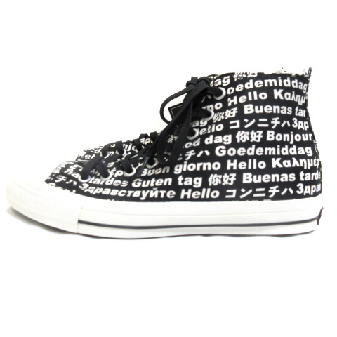 未使用品 コンバース Converse 1sc314 All Star 100 Multilingual Hi オールスター マルチリンガル スニーカー ブラック 28cm メンズ 016 ベクトルパーク