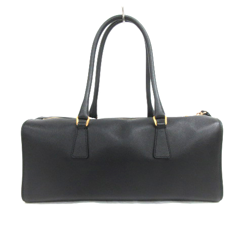 プラダ PRADA ミニボストン ハンド バッグ レザー 三角プレート 南京錠 
