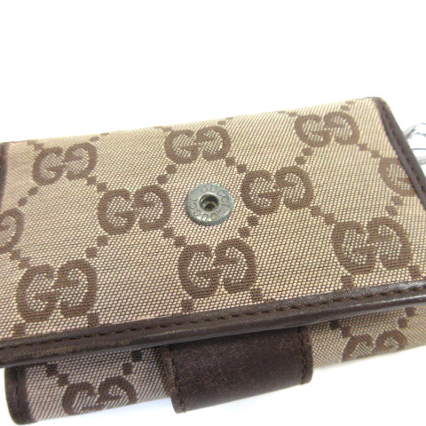 GUCCI キーケース ベージュ キャンバス GUCCI 「GUCCI」 GGキャンバス キーケース - ベージュ