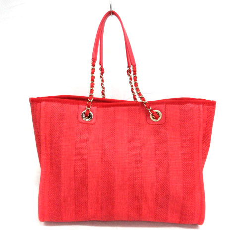 シャネル CHANEL ドーヴィル MM トートバッグ チェーン ココ  