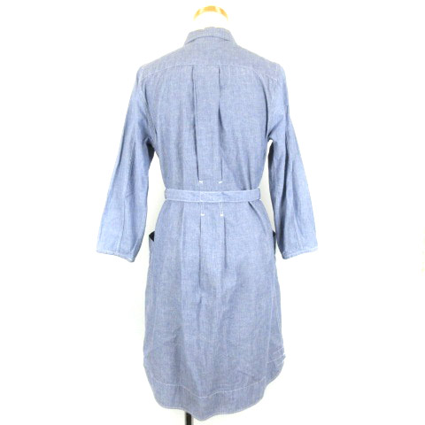 マーガレットハウエル Mhl シャンブレー シャツ ワンピース 長袖 2 ネイビー e レディース 016 ベクトルパーク
